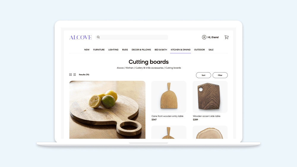 Bloomreach showing how their product can recommend products based on past purchases