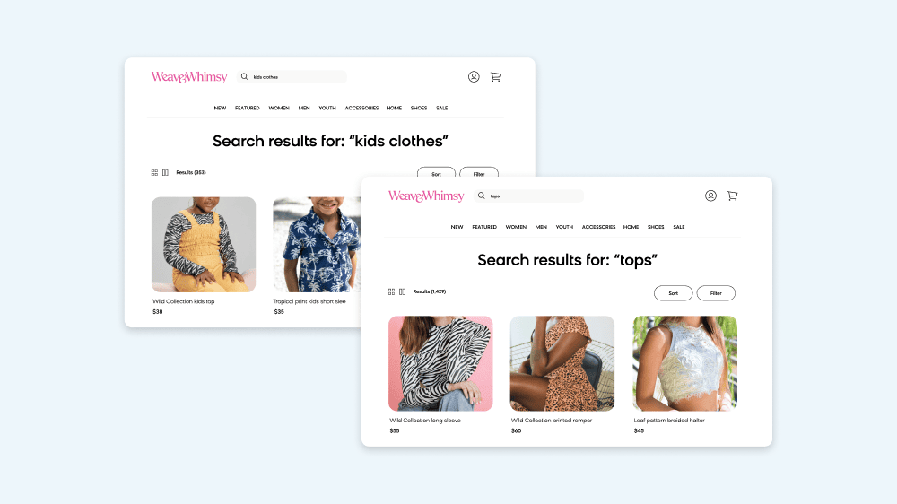 Bloomreach showing how their product can lock specific positions for different product types